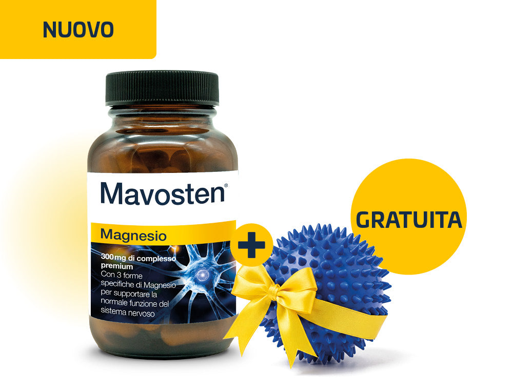 Mavosten Magnesio con palla da massaggio gratuita inclusa nel set
