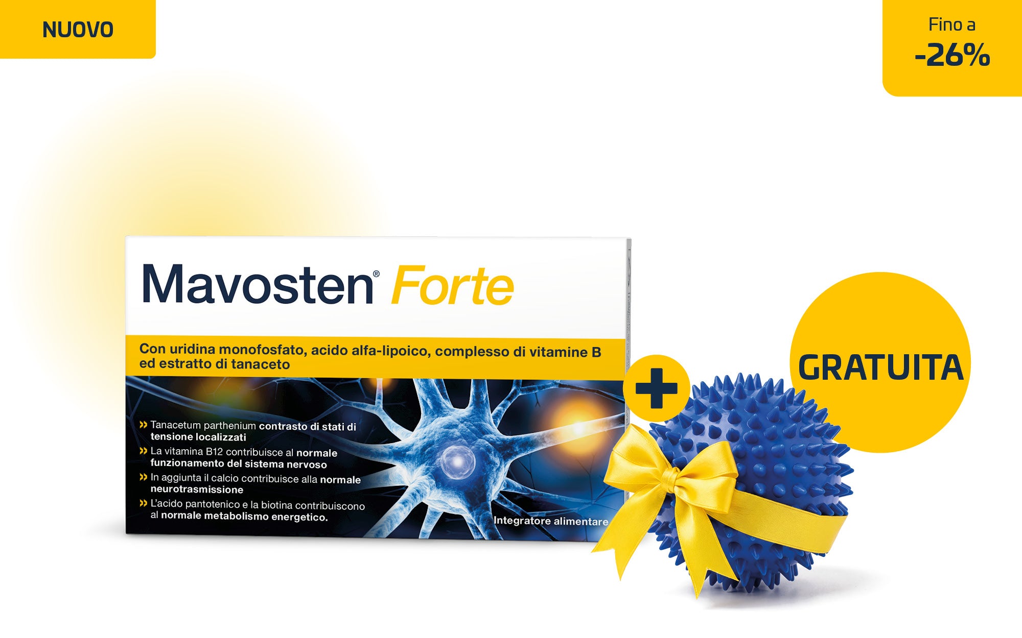 Mavosten Forte con palla da massaggio gratuita inclusa nel set