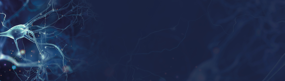 Banner con immagine di un nervo su sfondo blu.