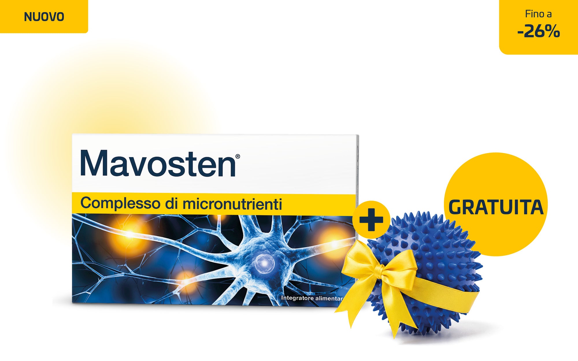 Mavosten con palla da massaggio gratuita inclusa nel set